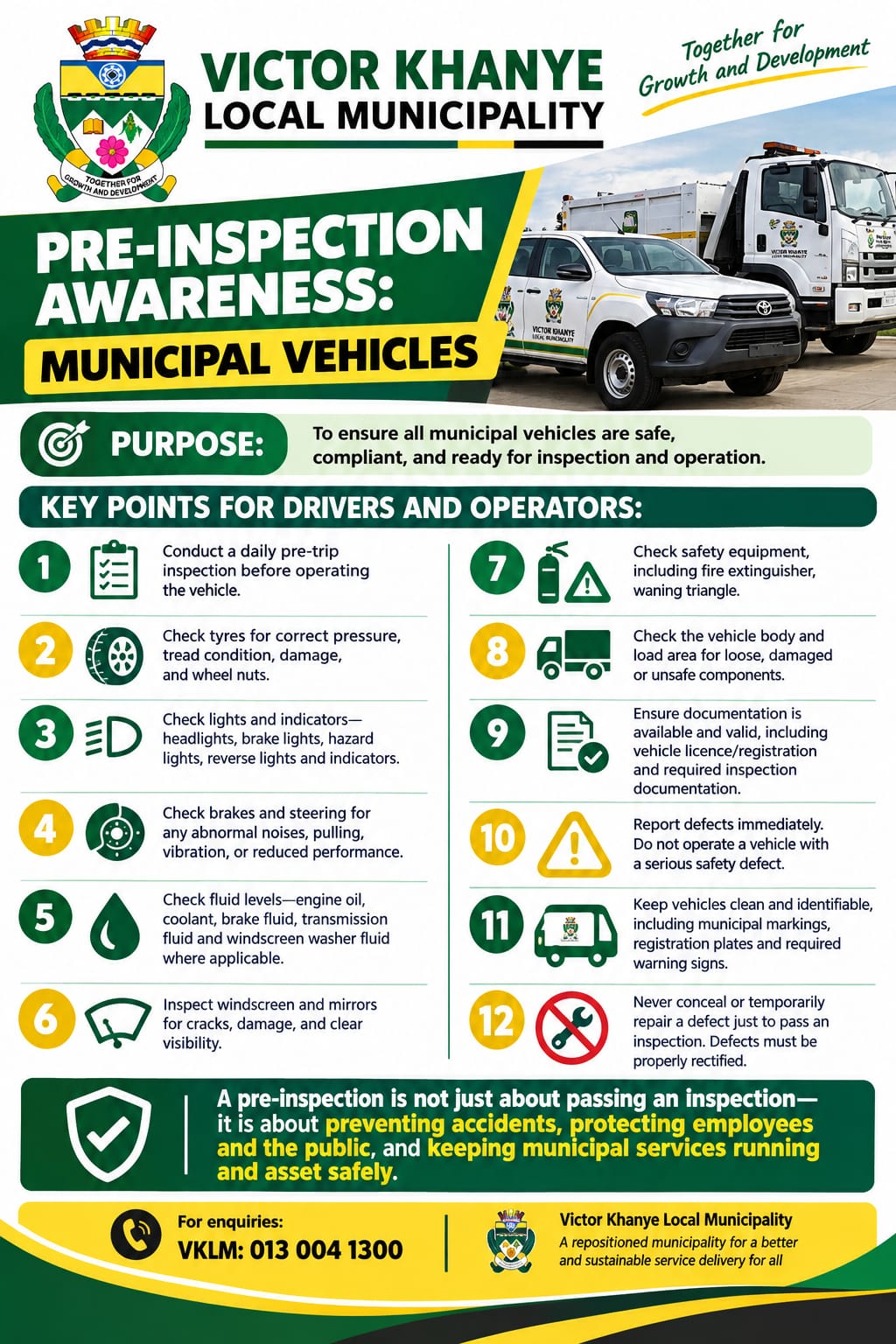 Pre-Inspection Awareness - Municipal Vehicles